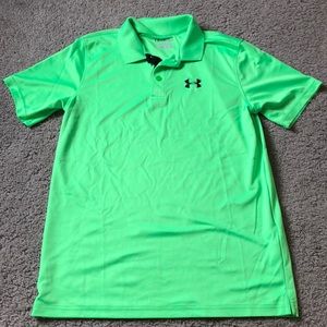Neon Green YXL Under Armour Polo